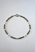 Collier Jaspe, Nacre & Pyrite