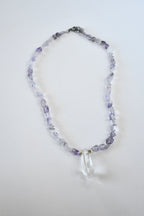 Collier Améthyste & Cristal de roche — La Clarté Intérieure