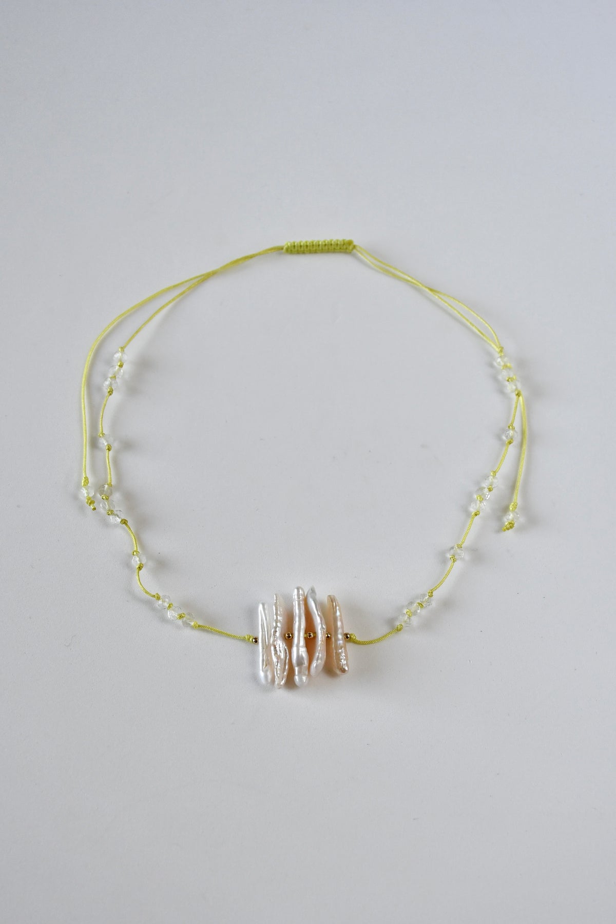 Süßwasserperlen-Set Halskette + Armband