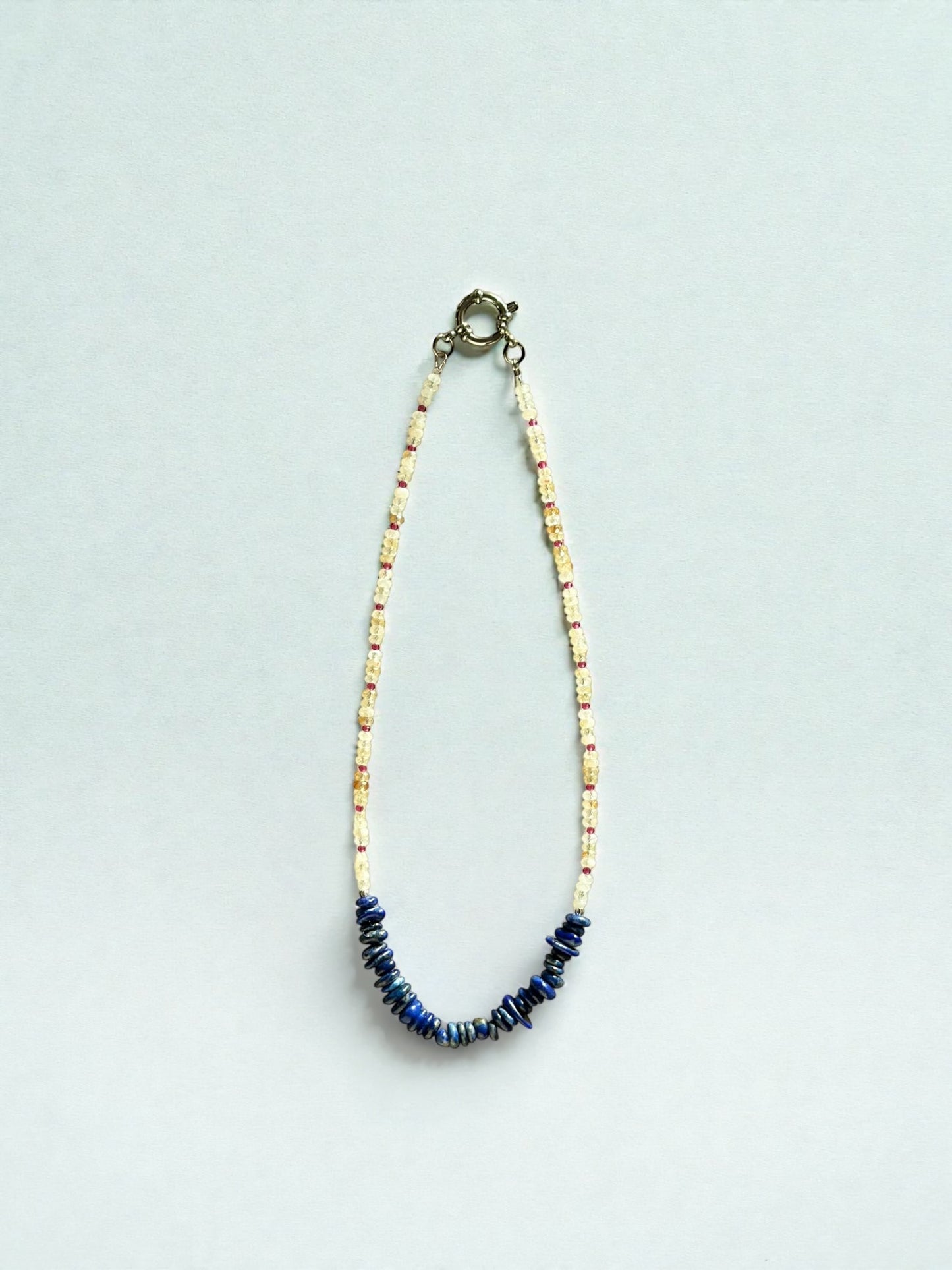Collier Lapis Lazuli, Citrine & Quartz — Sagesse intérieure et clarté lumineuse