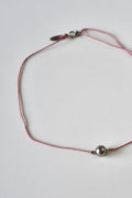 Collana perle di Tahiti su seta