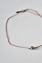 Collana perle di Tahiti su seta