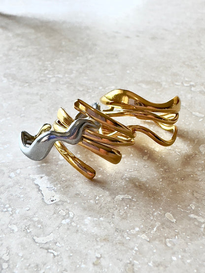 Bague ajustable Acier inox doré