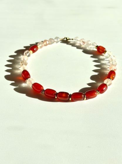 Collier Cristal & Cornaline