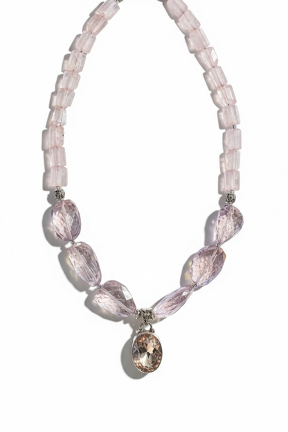 Collier Ametrine, Améthyste & Quartz rose