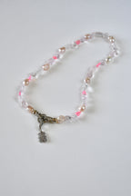 Collana Opale Etiopica, Quarzo Rosa e Perla d'acqua dolce — L'amore in luce