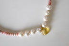 Collier Perles d’eau douce & Opale rose