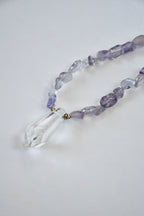 Collier Améthyste & Cristal de roche — La Clarté Intérieure