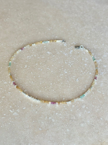 Collier Citrine, Tourmaline, Quartz — Régénération joyeuse