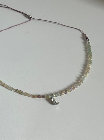 Collier Opale de feu & Fluorite