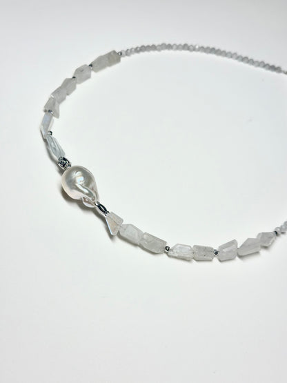 Collier Pierre de Lune & Perle d’eau douce