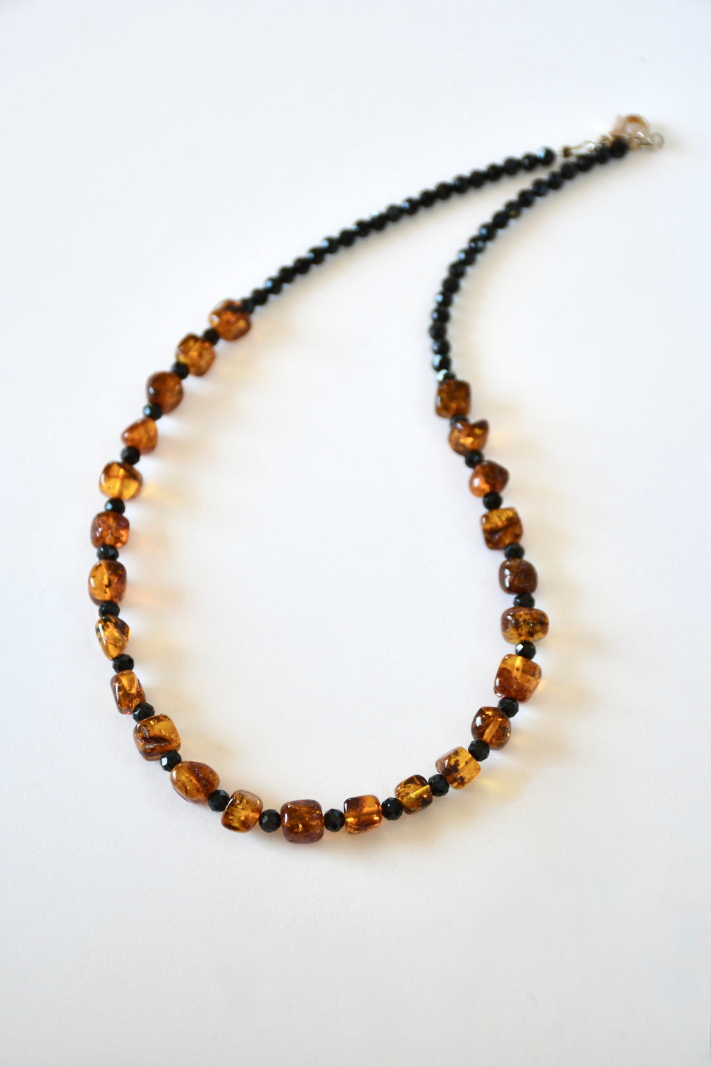 Collier Tourmaline noire & Ambre