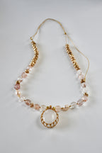 Collier Quartz ferrugineux & Lave