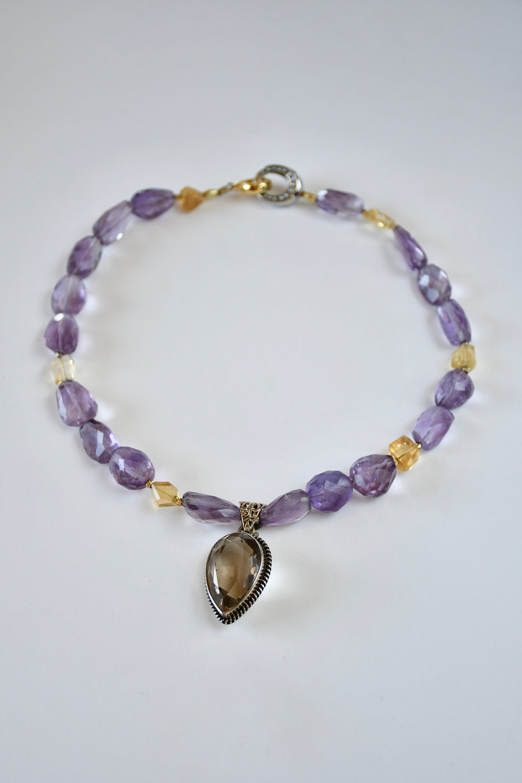 Collier iconique Améthyste & Citrine