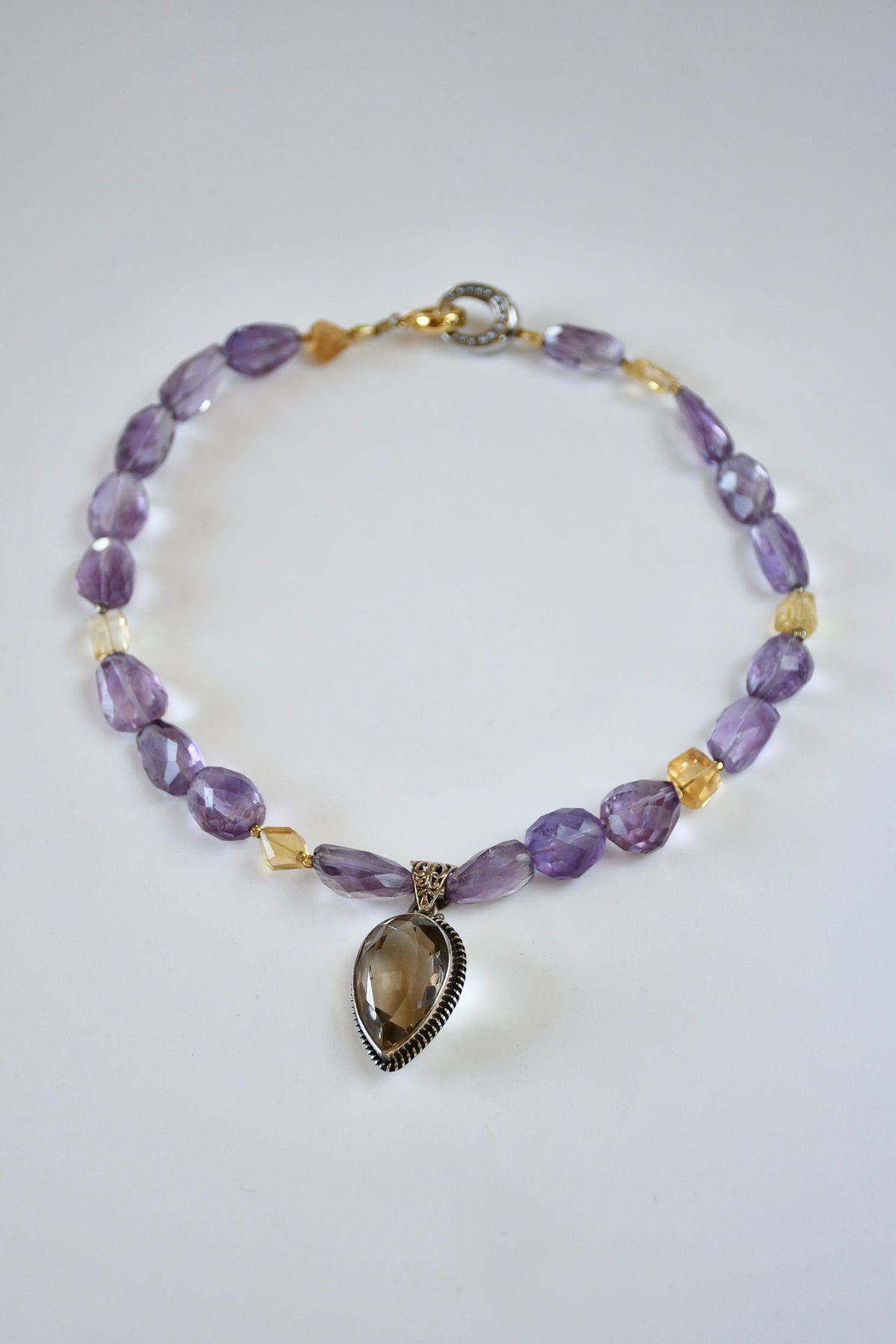 Collier iconique Améthyste & Citrine