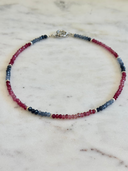 Colliers multicolores en Jade inspiration Saphir — La pierre de la sagesse et de l’harmonie*