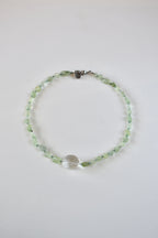 Collana Prehnite & Cristallo di rocca — La chiarezza del cuore