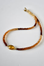 Hessonit-Granat-Halskette — Solare Vitalität und inneres Vertrauen