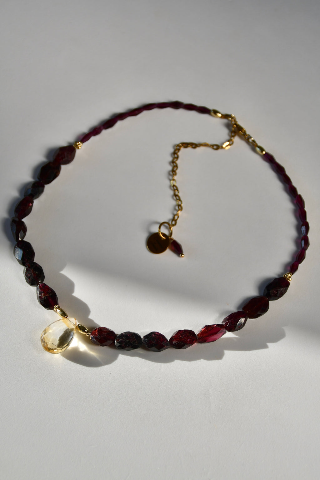 #165 Collana Granato e Citrino