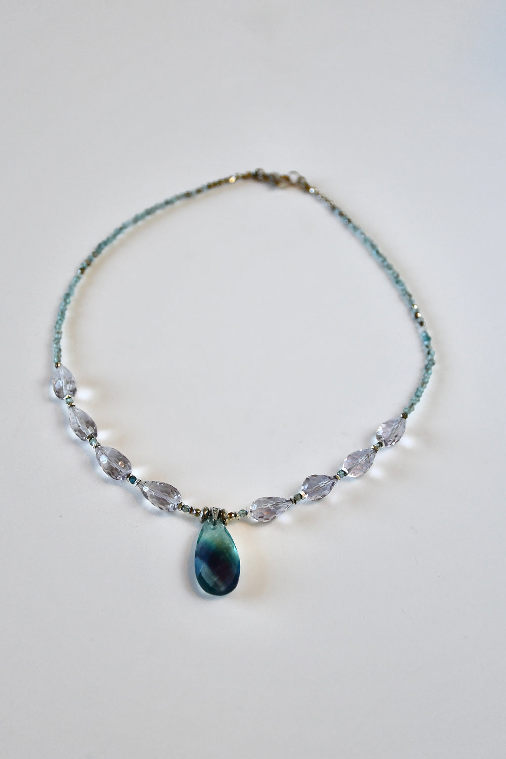 Collier Améthyste, Fluorite & Apatite