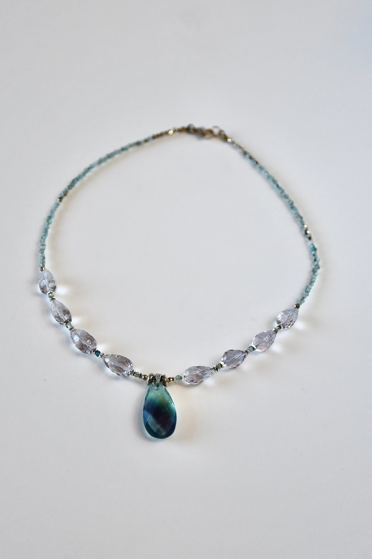 Collier Améthyste, Fluorite & Apatite
