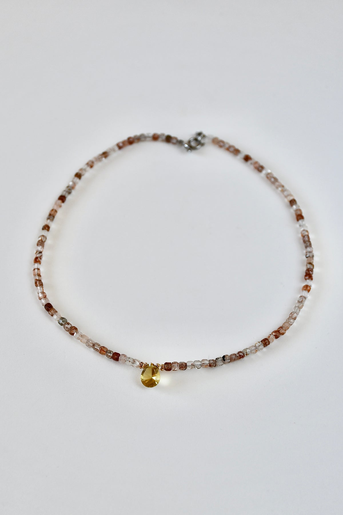 Collier Citrine & Quartz Fraise — L’éclat du bonheur