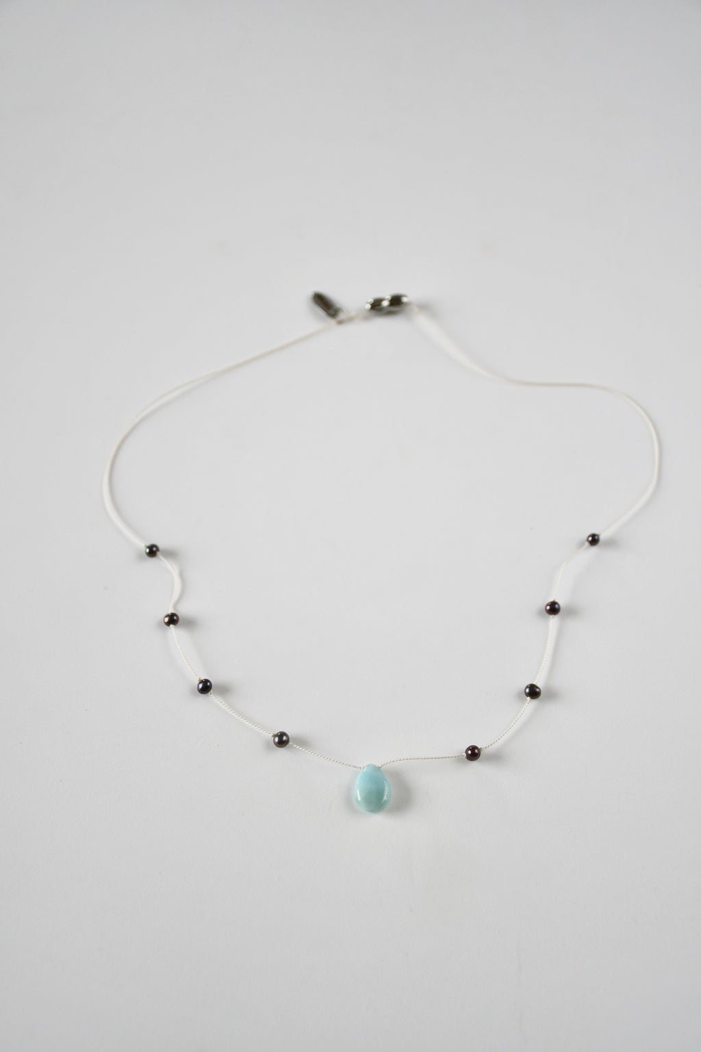 Collier Larimar & Perles d’eau douce