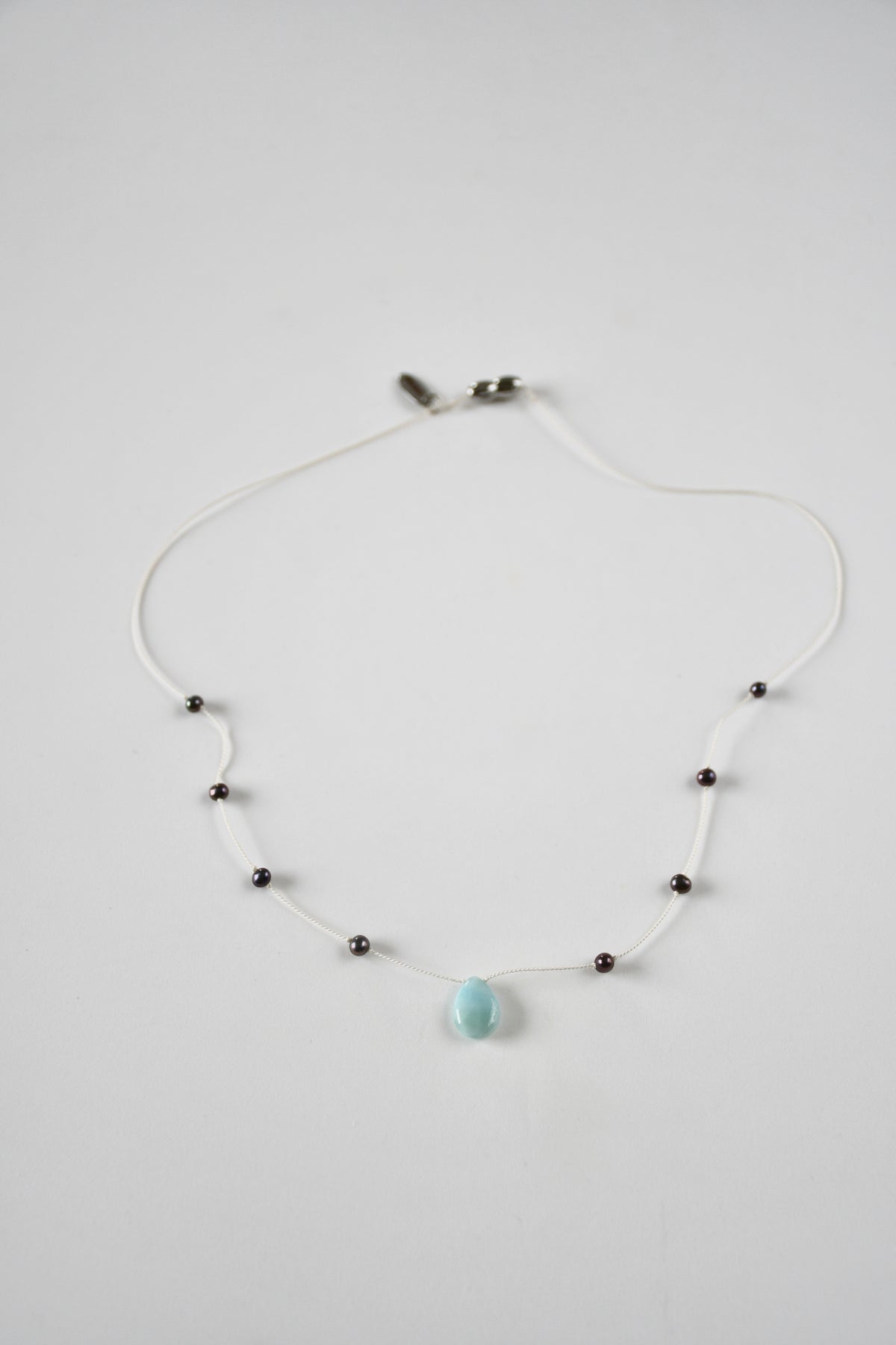 Collier Larimar & Perles d’eau douce