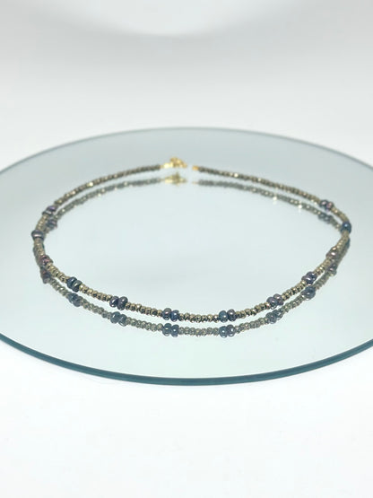 Collier keishi noirs