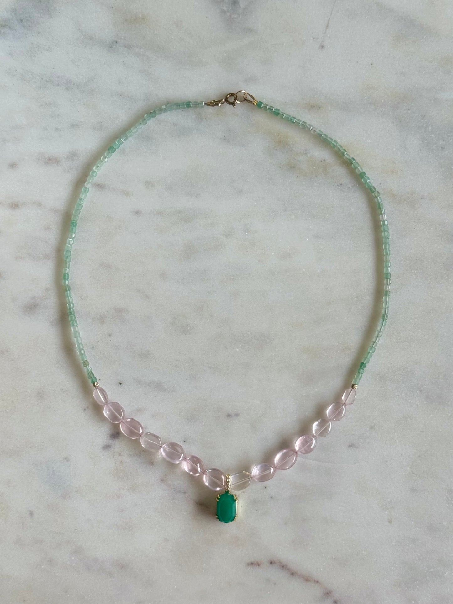 Collier MultiQuartz & Jade — La sagesse du cœur