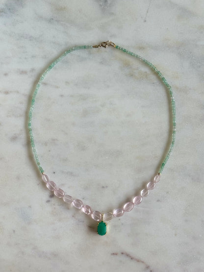 Collier MultiQuartz & Jade — La sagesse du cœur