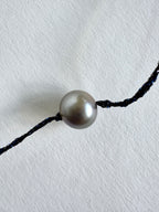 Collier perle de Tahiti sur soie