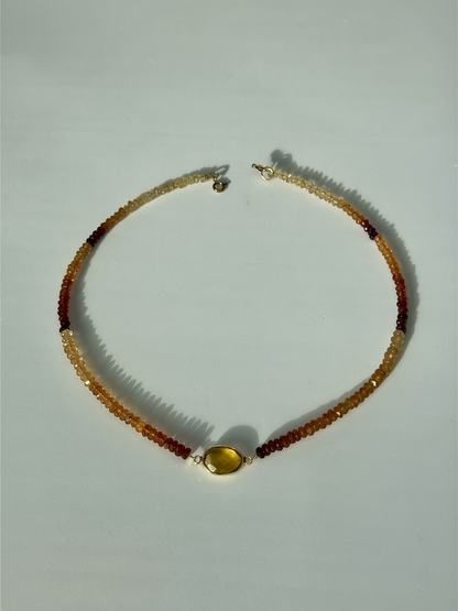 Collier Grenat Hessonite — Vitalité solaire et confiance intérieure