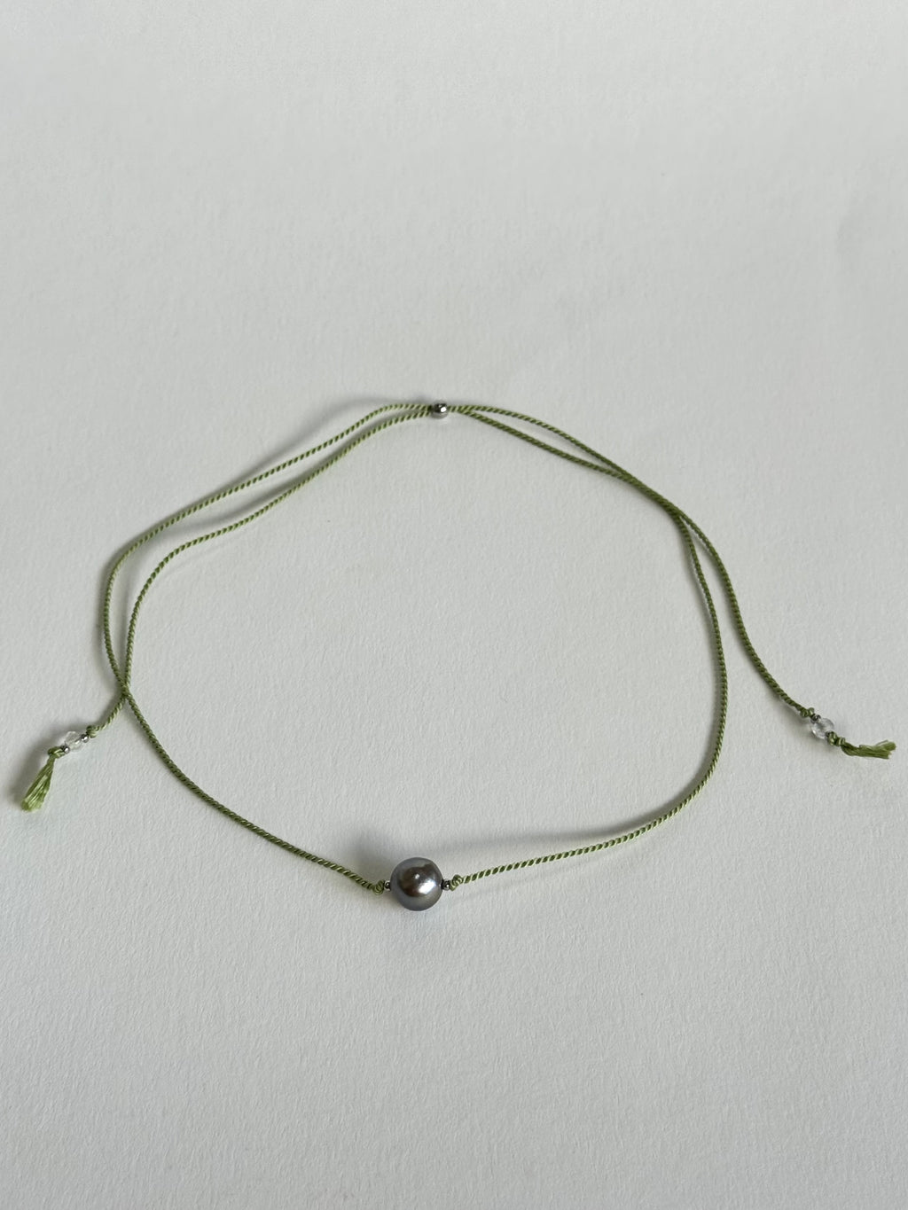 Collier perle de Tahiti sur soie