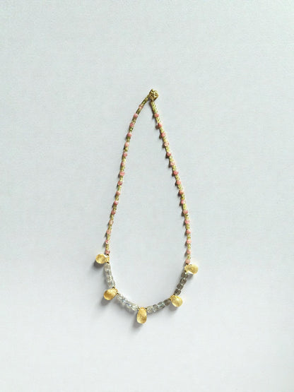 Collier Topaze, Citrine, Tourmaline & Apatite — Rayonnement personnel et expression alignée