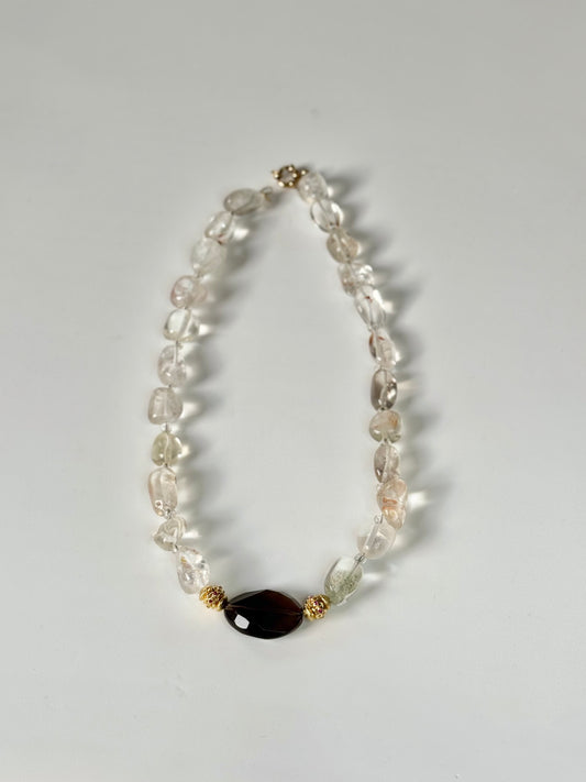Collier Quartz Iodolite & Quartz Fumé — Clarté, ancrage et guidance intérieure