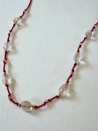 Collier Citrine sur soie