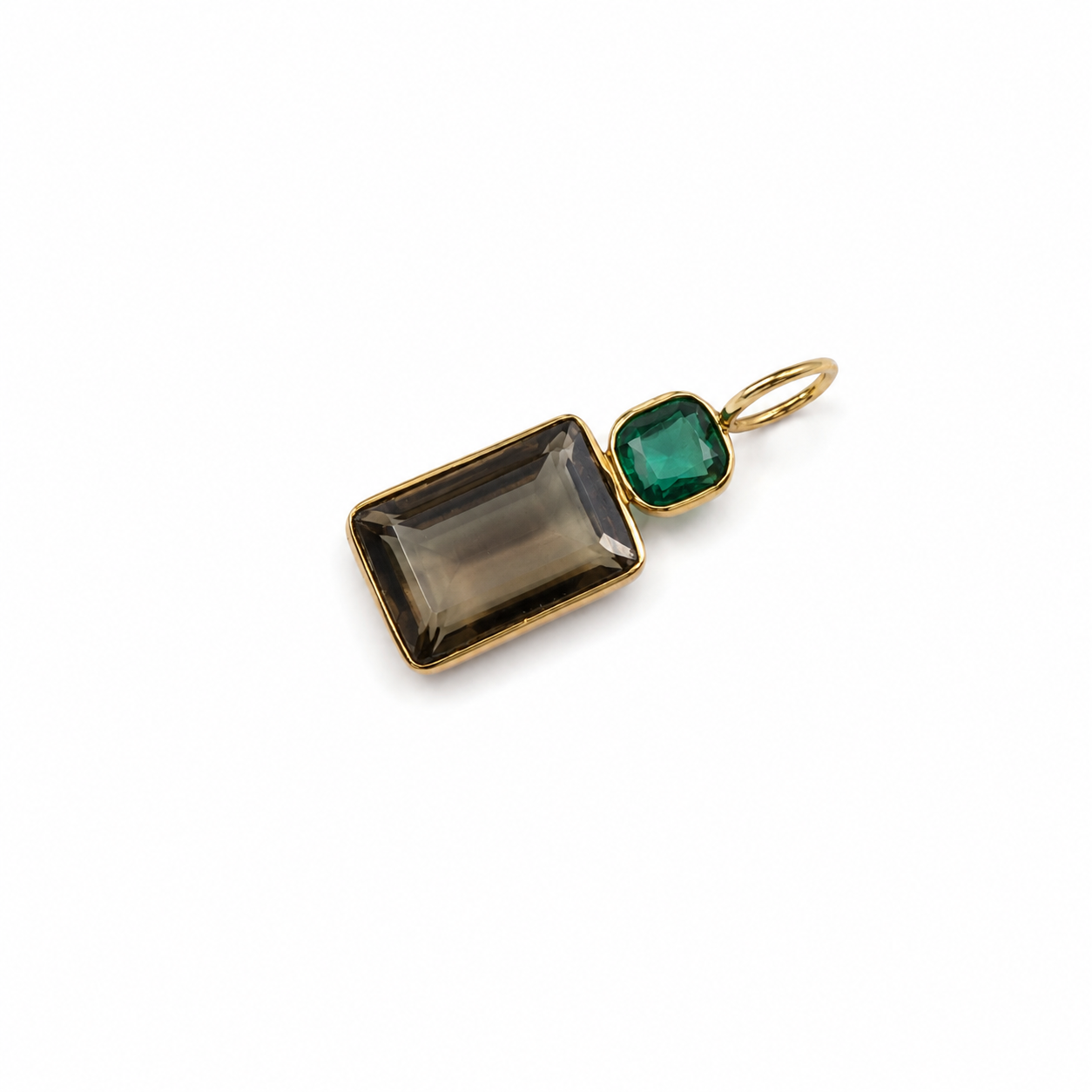 Pendentifs de gemmes plaqués or 18k