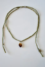 Collier Citrine sur soie — La Lumière Solaire