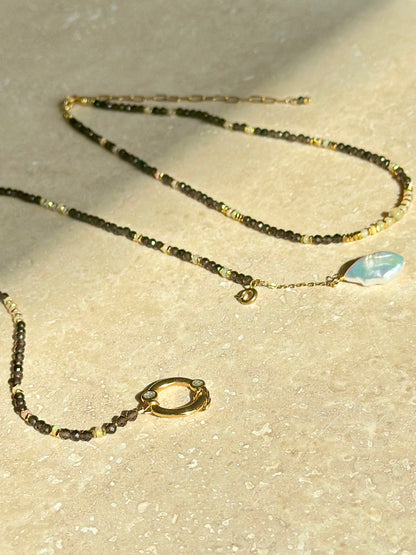 Quartz fumé & Opale d’Éthiopie – illumination