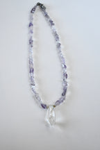 Collier Améthyste & Cristal de roche — La Clarté Intérieure