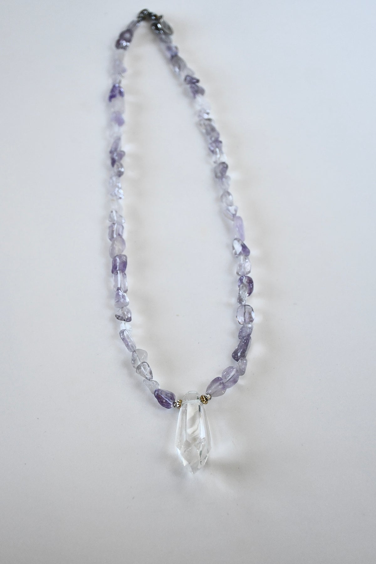 Collier Améthyste & Cristal de roche — La Clarté Intérieure
