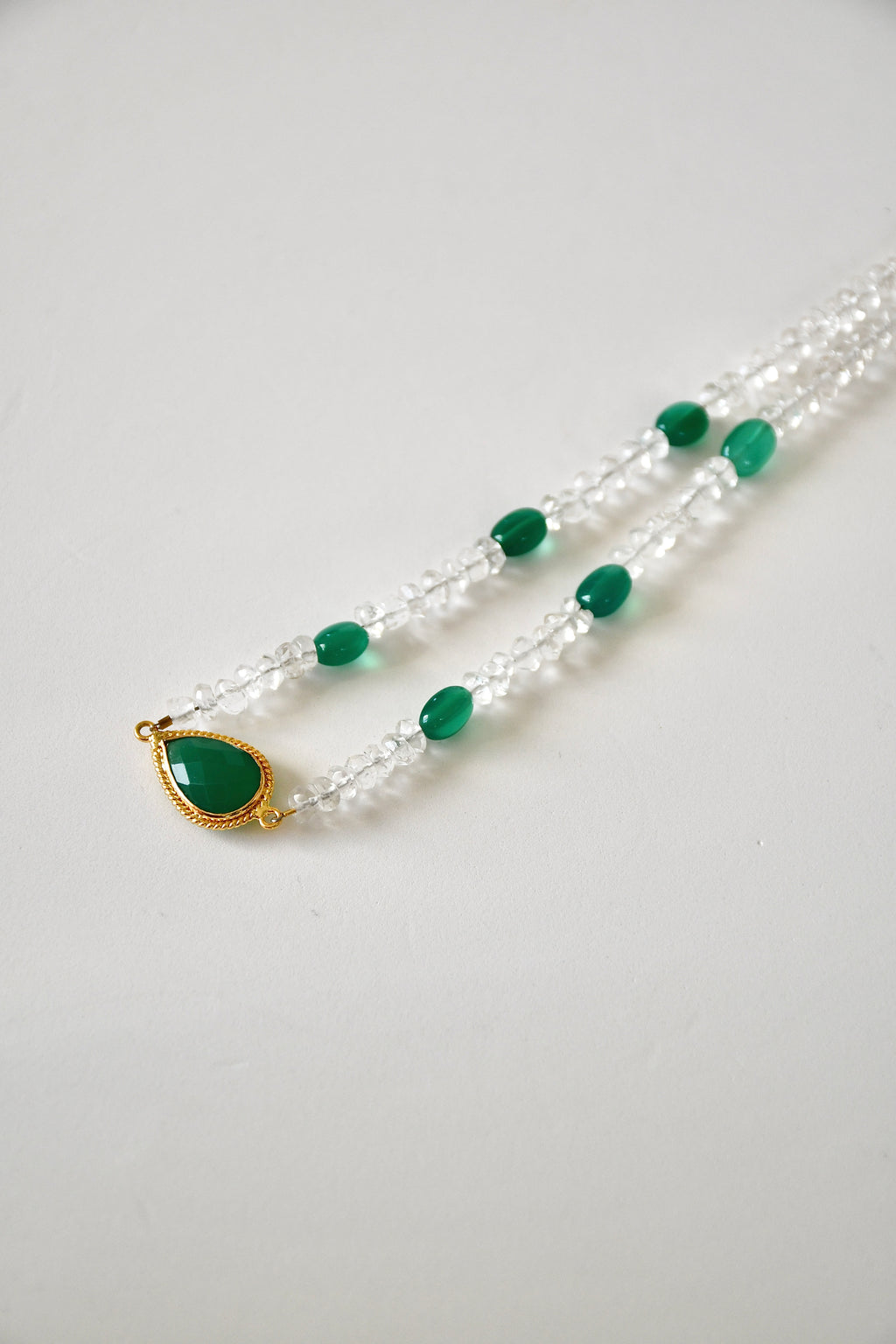Collana Cristallo di rocca & Onice