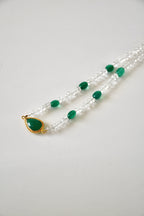 Collana Cristallo di rocca & Onice