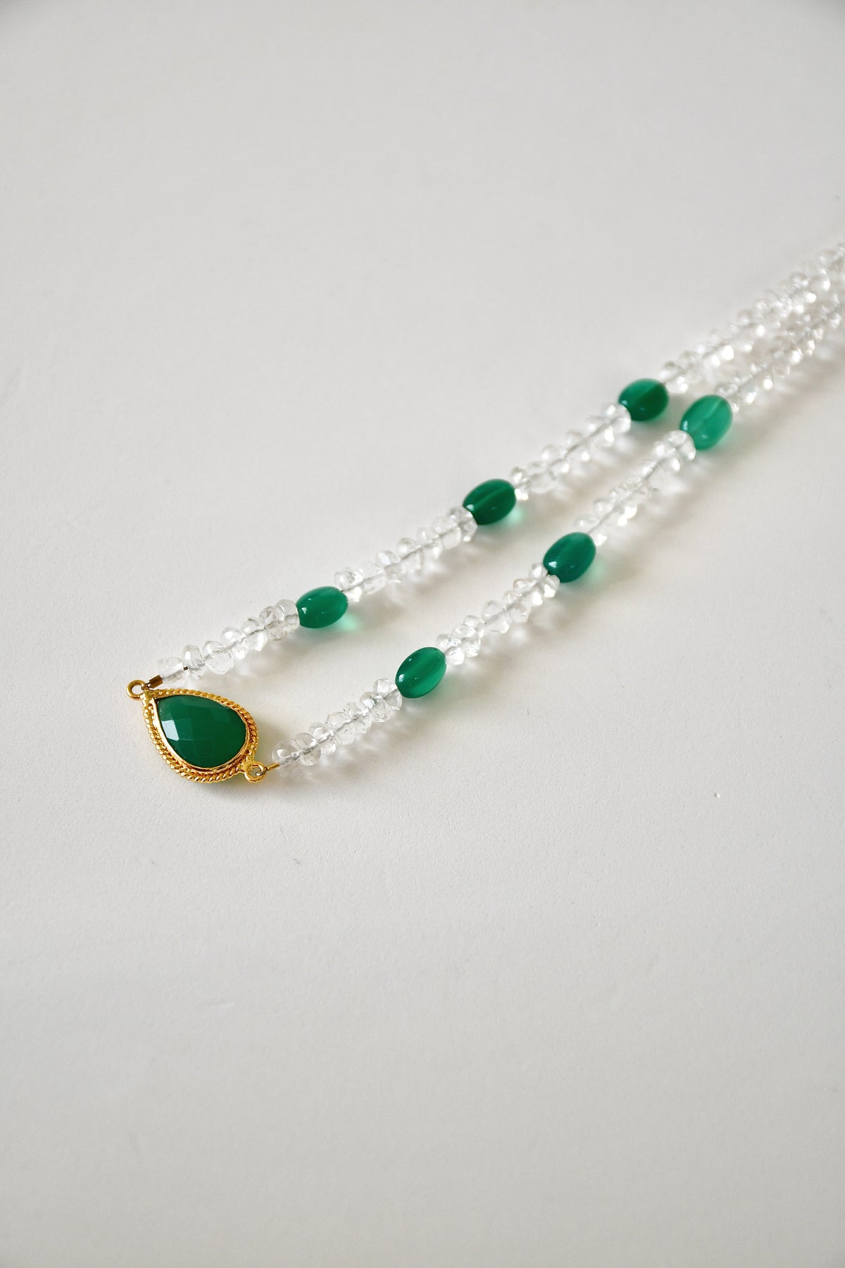Collana Cristallo di rocca & Onice
