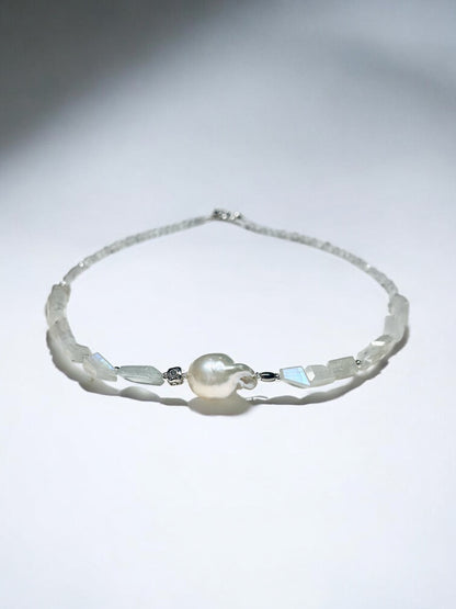 Collier Pierre de Lune & Perle d’eau douce