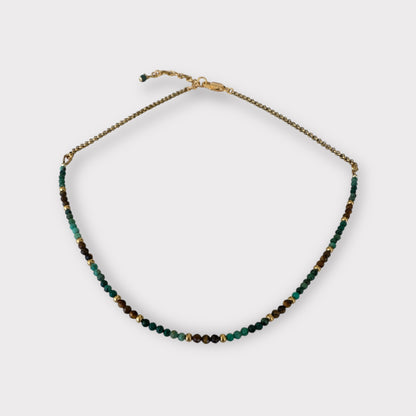 Collier Œil de tigre et Turquoise africaine