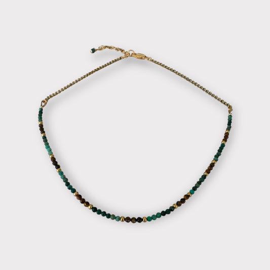 Collier Œil de tigre et Turquoise africaine