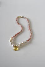Collier Perles d’eau douce & Opale rose