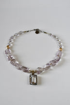 #133 Collana Ametista rosa traslucida